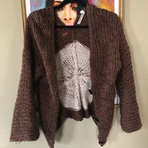 Crotchet cardigan with back detail